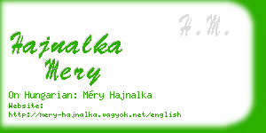 hajnalka mery business card